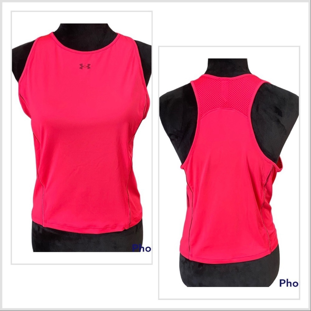 Under Armour fitted tank top penta pink NWT size Large